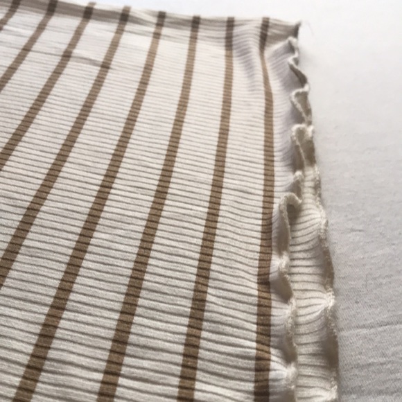 Almost Famous Size S Y2K Lettuce Hem Striped Top - Picture 5 of 9